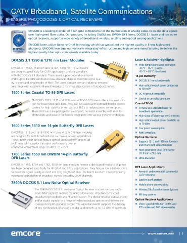 Page 5 - EMCORE-Broadband-Fiber-Optics-Brochure